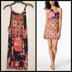 💕TRINA TURK💕 Print Jersey Halter Swim Cover-Up Dress 10 Large L NWT